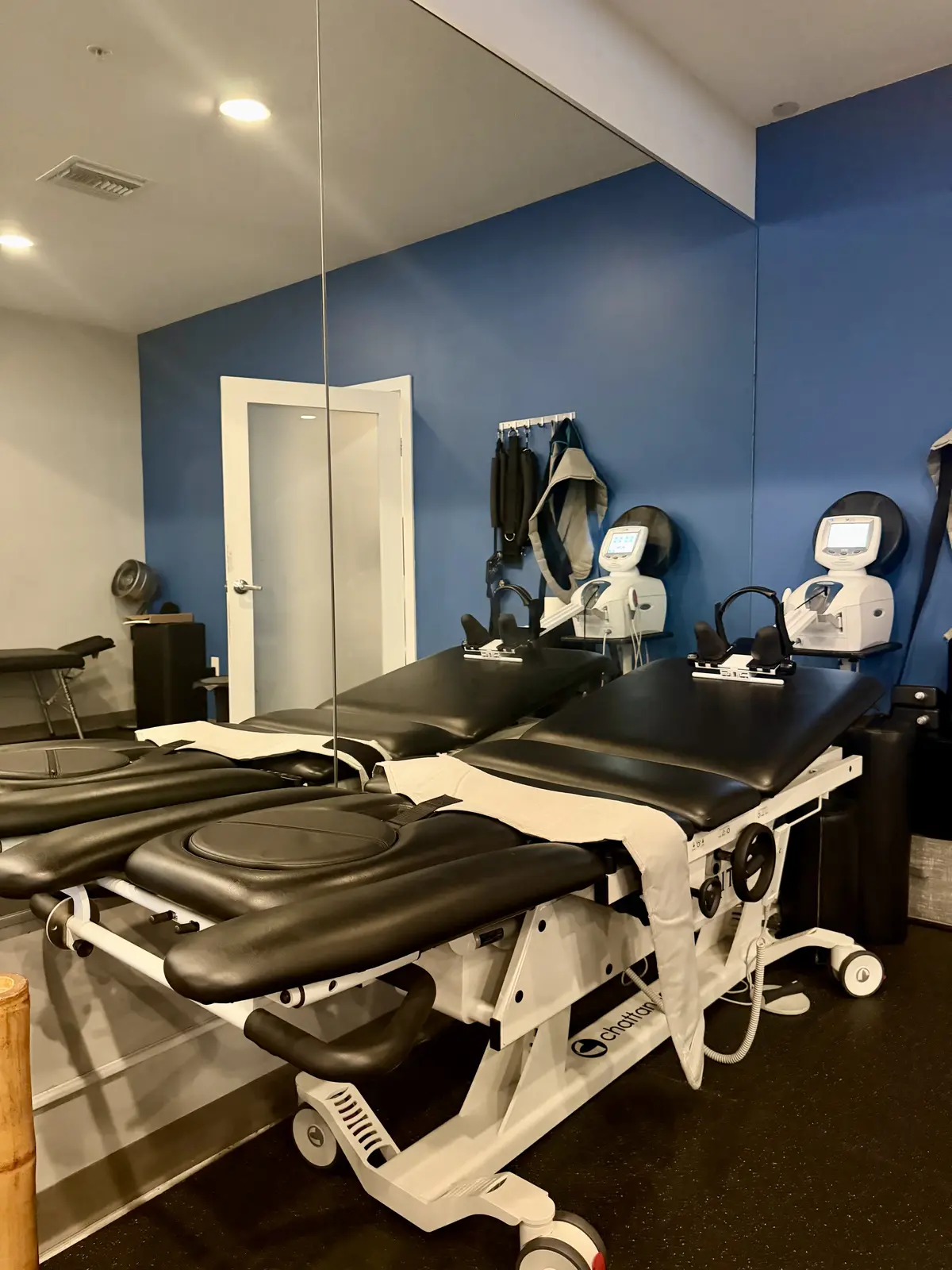 Chattanooga DTS spinal decompression tables at the West Hollywood clinic